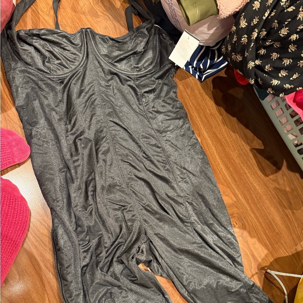 SKIMS /  Glissenette Catsuit  Black ONYX jumpsuit bodysuit 2X - Picture 3 of 4